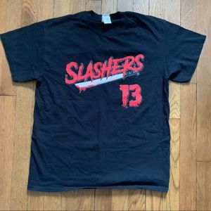 Two Friday the 13th t-shirts